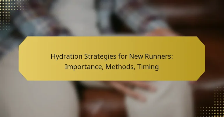 Hydration Strategies for New Runners: Importance, Methods, Timing