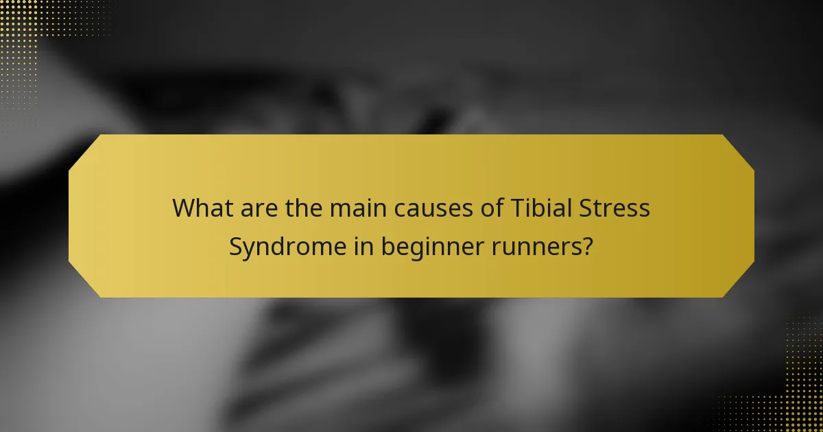 What are the main causes of Tibial Stress Syndrome in beginner runners?