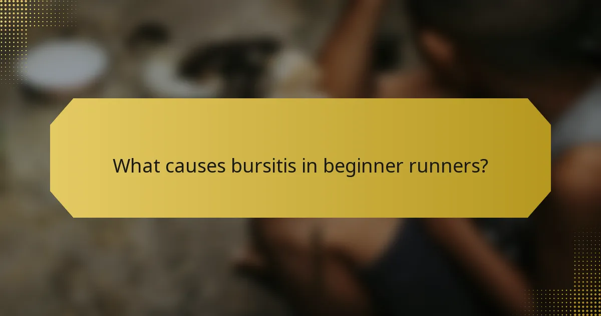 What causes bursitis in beginner runners?